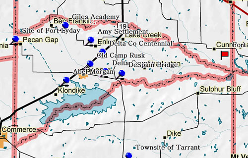 Map of Delta County
