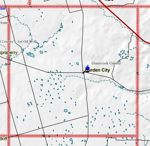 Map of Glasscock County