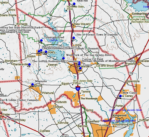 Montgomery County Appraisal District Map - Topographic Map World