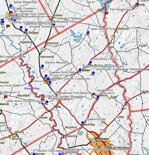 Map of Robertson County