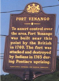 Picture of Fort Venango Historical Marker