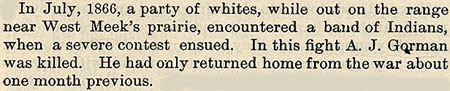 Gorman story by Wilbarger