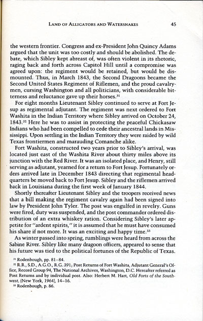 Forts Jesup and Washita