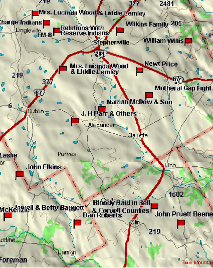 Map of Stephenville