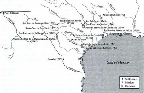 of Spanish Missions, Missions In Texas. of Spanish Missions,