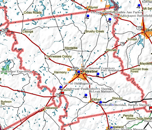 Map of Andrews County Historic Sites